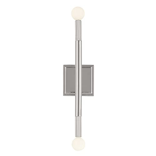 Odensa 17 Inch 2 Light Wall Sconce in Polished Nickel