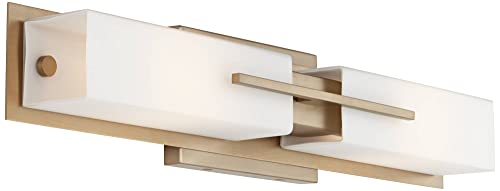 Midtown 23 1 2" Wide Burnished Brass Modern Bath Wall 2