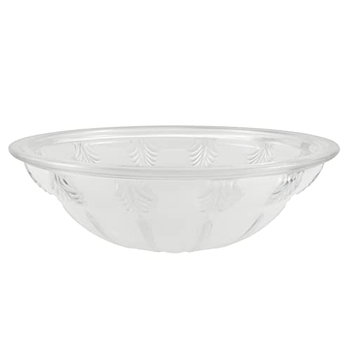 25004-68-1 Replacement 2-Tone Clear & Sandblasted Glass shade for Flush Mount or Semi-Flush Mount, 1/2" Center Hole, 11-3/4" Diameter x 3-7/8" Height