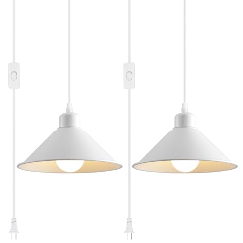 8.2IN Plug in Pendant Light (2 Count)