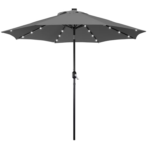 9FT Solar Patio Umbrella w