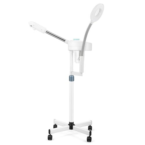 Professional Facial Steamer with 5X LED Magnifying Lamp 2 in 1