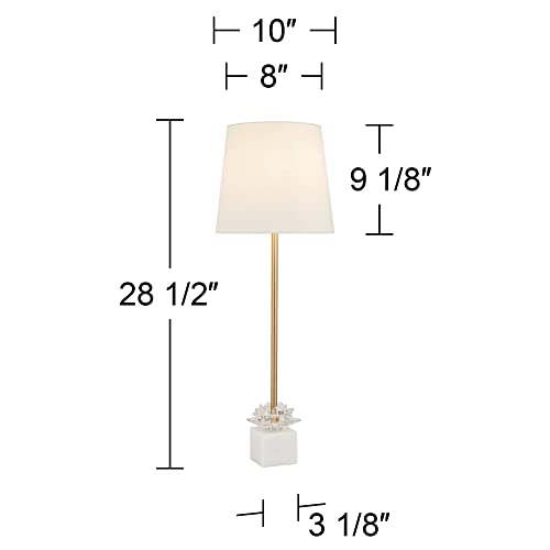 Phoebe 28 1 2" Tall Buffet Table Lamps Set of 2 Gold Marble Glass Modern (2 Count)