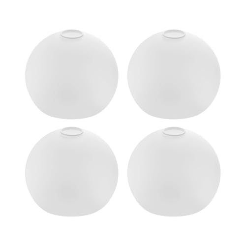4 Pack White Frosted Globe Glass Shade (4 Count)