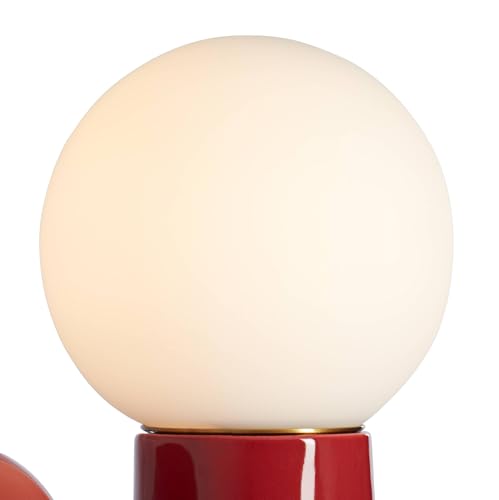 Fondant 11 1 2" Small Accent Lamp Set of 2 Velvet Red Mid Century Modern (2 Count)