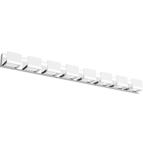 8 Lights Modern LED Chrome Vanity Light for Bathroom Wall Light Up and Down LED Bathroom Light Fixtures Over Mirror