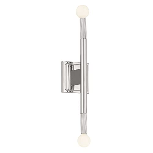Odensa 17 Inch 2 Light Wall Sconce in Polished Nickel
