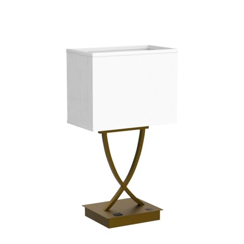 3 Way Touch Dimmable Bedside Lamp 21.38" with USB