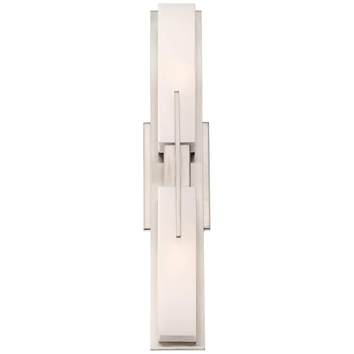 Midtown 23 1 2" Wide Satin Brushed Nickel Modern Bath Wall 2