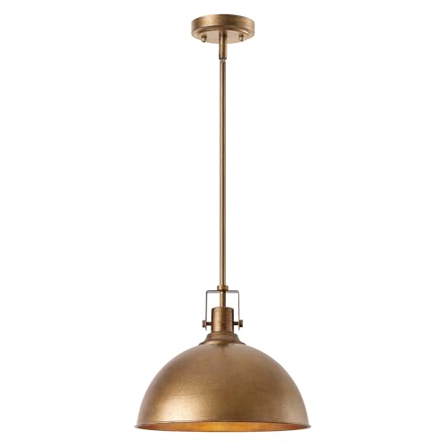 13 Inch Antique Brown Metal Pendant Light Kitchen Island