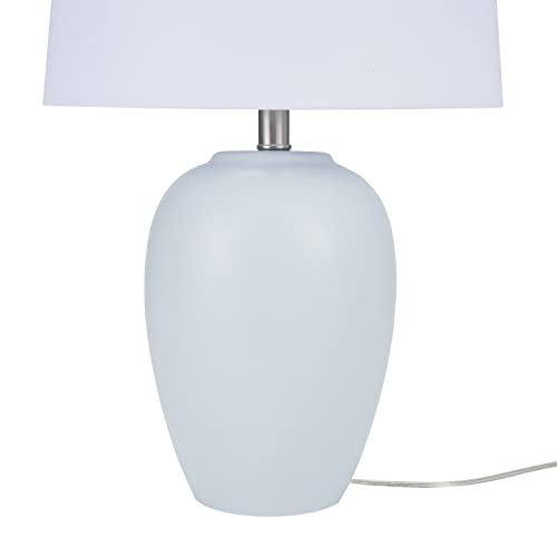 Home 23" Coastal Blue Ceramic Pot Table Lamp for Bedroom