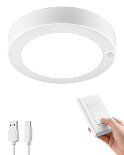 Rechargeable Ceiling Light with Wall Switch Remote