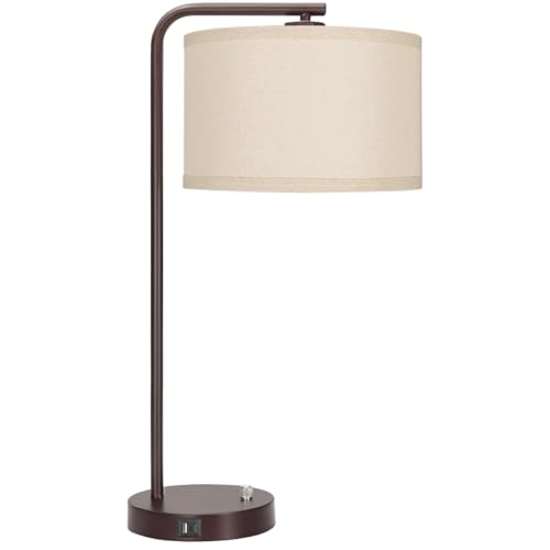 25" Tall Table Lamp with USB C+A Ports