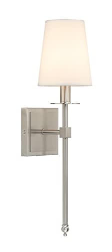 Bedroom Wall Lamps Set of 2 Brushed Nickel Bathroom Sconces (2 Count)