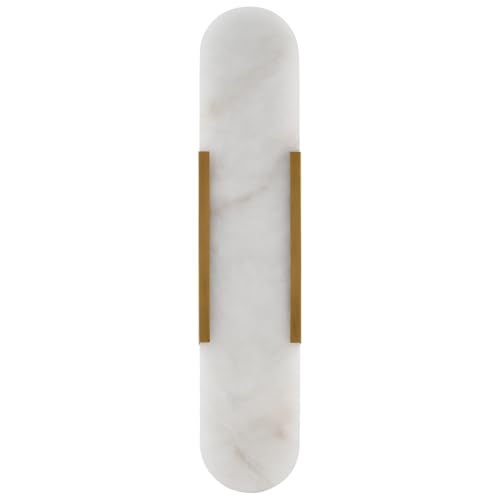 Modern Alabaster Wall Sconce Brushed Brass Finish