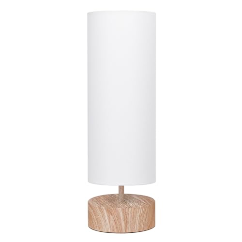 Touch Table Lamp with Wood Grain Metal Base