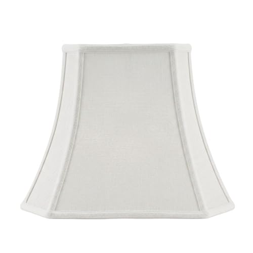 BSO-710-12LNWH-2 Rectangle Cut Corner Basic Lamp Shade, (5x6.5) x (8x12) x 10, Linen White, 2-Pack (2 Count)