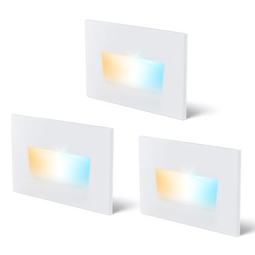 120V Hardwired Dimmable LED Stair Lights for Standard Gang Box (3 Count)