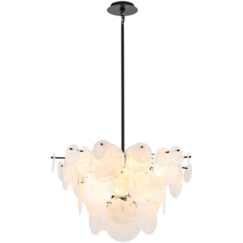 Dia 28 Inch Modern Glass Chandeliers for Bedroom