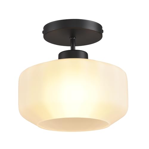 Industrial Black Matte Light Fixtures Ceiling Mount