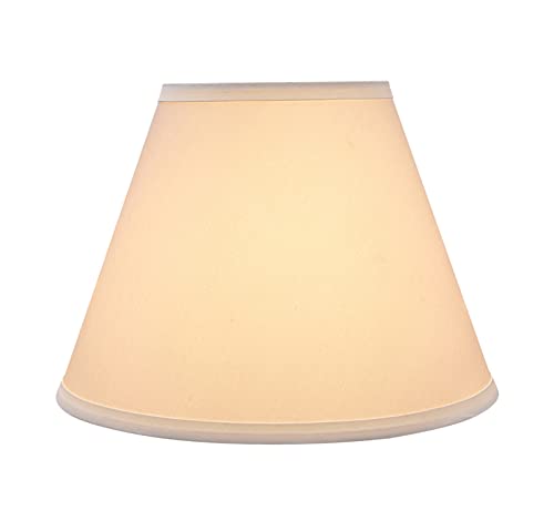32630A Transitional Empire Shape Spider Construction Lamp Shade in Bone White