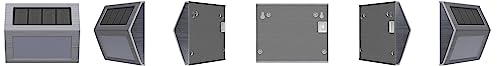 Warm White Solar Lights for Deck Step Fence Post (2 Count)