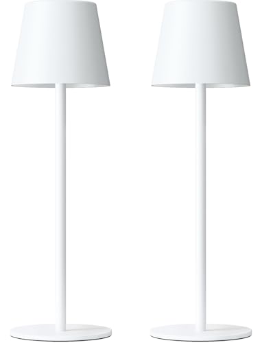 White Cordless Table Lamp Rechargeable