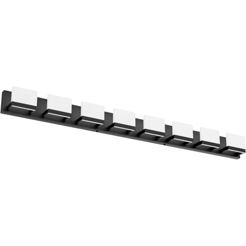 8 Lights Modern LED Black Vanity Light for Bathroom Wall Light Up and Down LED Bathroom Light Fixtures Over Mirror (8 Count)