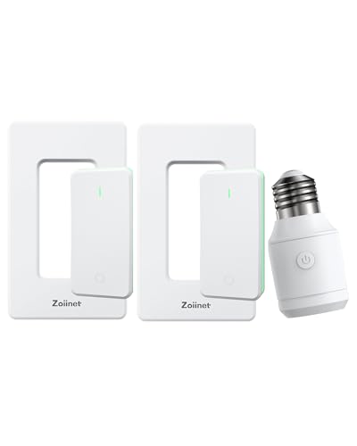 500W Remote Control Light Socket with 2 Wireless Light Switches