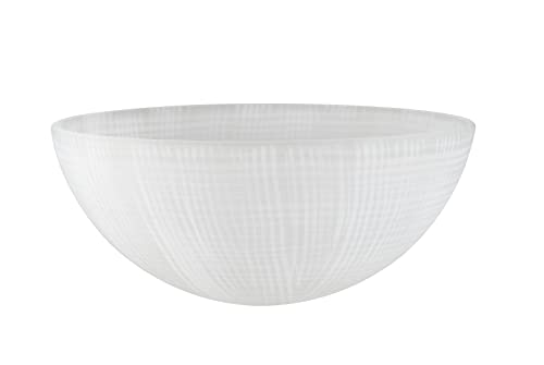 23516-11, Frosted/Fabric Painted Replacement Glass Shade for Medium Base Socket Torchiere Lamp, Swag Lamp and Pendant, 13" Diameter x 5-3/4" High., 13" x 5-3/4"