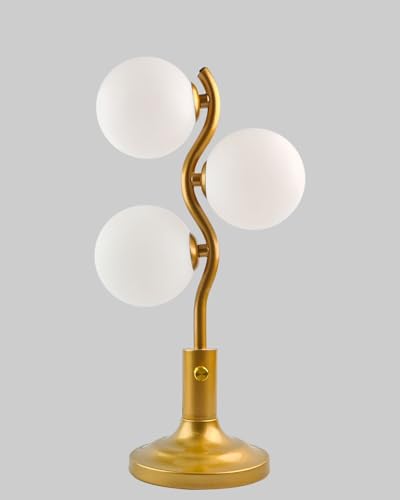 Modern Globe Table Lamp for Bedroom Dimmable Round Ball Lamp
