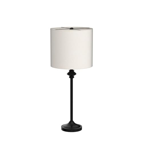 Lynn 26" Tall Buffet Table Lamps Set of 2 Black Metal Skinny Modern (2 Count)