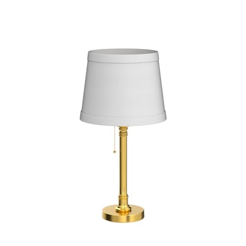 19.5” Brass Gold Small Table Lamps Set of 2 for Living Room Bedroom