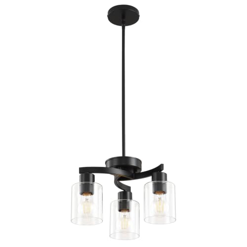 3 Light Black Dining Room Chandelier