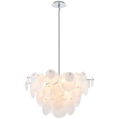 Dia 28 Inch Modern Glass Chandeliers for Farmhouse