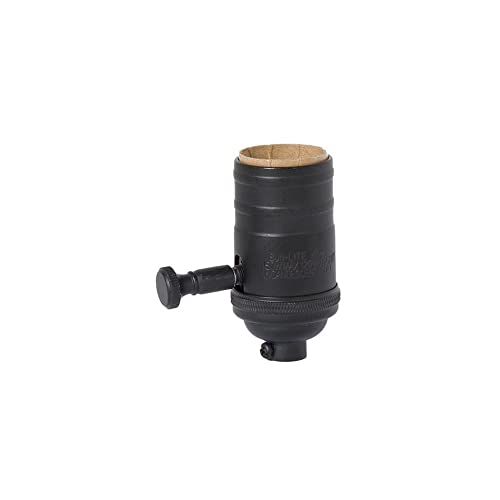 Edison Size Full Dimmer Socket in Satin Black
