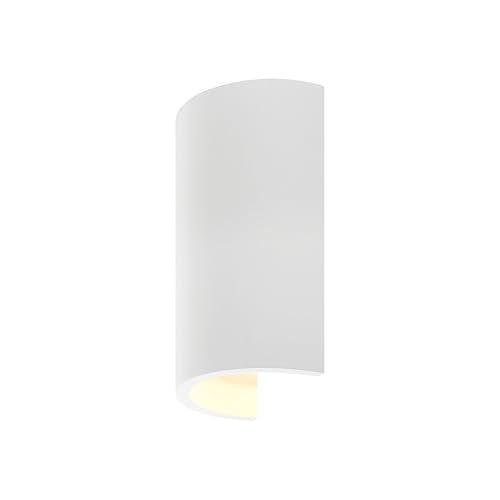 White Plaster Wall Sconce Light