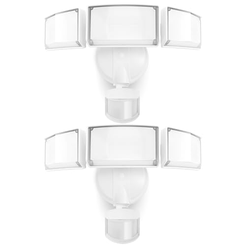 2 Pack 72W 7500LM LED Security Lights Motion Sensor Light Outdoor