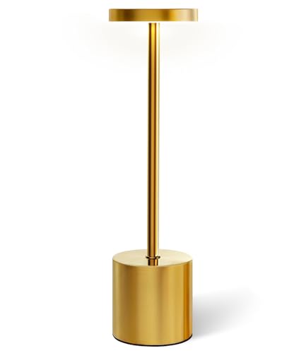 Gold Cordless Table Lamp Set