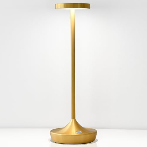 Gold Cordless LED Table Lamps Rechargeable 6000mAh