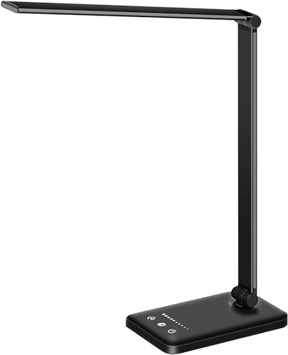 LED Desk Lamp Dimmable Table Lamp Reading Lamp with USB Charging Port