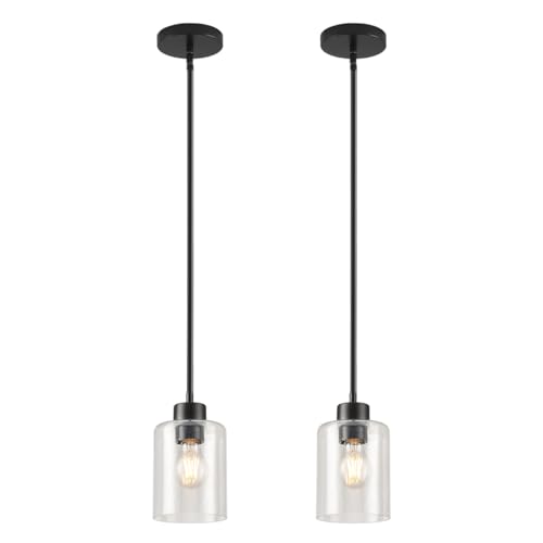 Black Pendant Lights Kitchen Island (2 Count)