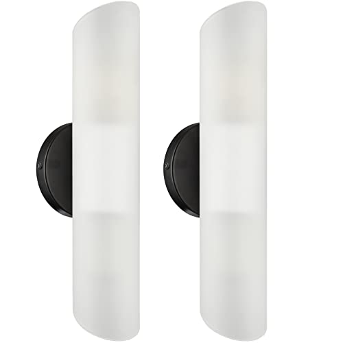 Modern Farmhouse Black Bathroom Light Fixtures Wall Sconces Set of Two Cylinder Sconce Lighting (2 Count)