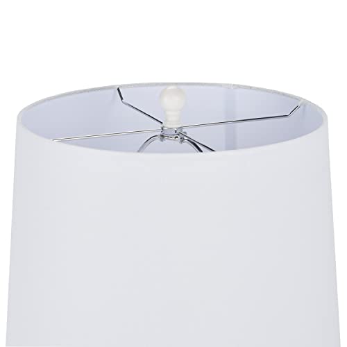 Home 24" White Farmhouse Ceramic Pottery Jug Table Lamp for Bedside Table
