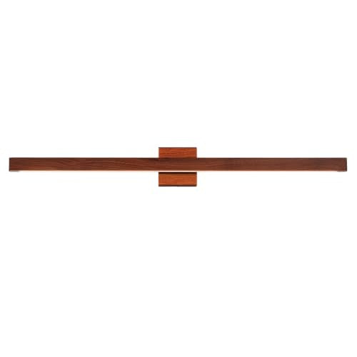 39 Inch Vanity Light for Bathroom 30W Dimmable 5CCT LED Bathroom Light Over Mirror with Up & Down Lighting Brown Wood Finish Vanity Lighting Fixture Bar for Restroom Mirror Cabinet