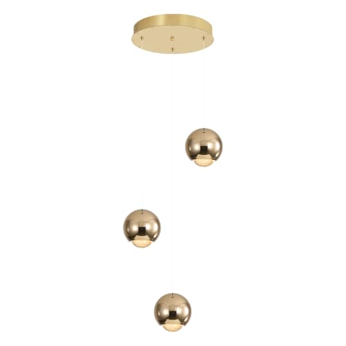 3 Light Modern Gold Pendant Light Hanging Light for Kitchen Island