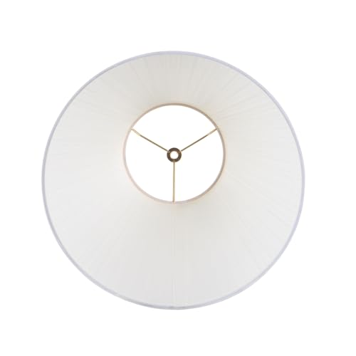 33191 Transitional Hardback Empire Shaped Mushroom Pleated Pleated White Spider Shade