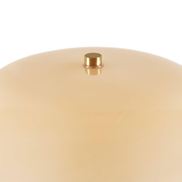 Modern Gold Metal Columnar Table Lamp with Dome
