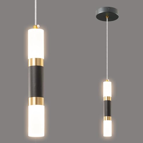 Modern Kitchen Island Light Fixture Dimmable LED Black Mini Pendant Light Bedroom Bedside Table Black Gold Small Pendant Lighting