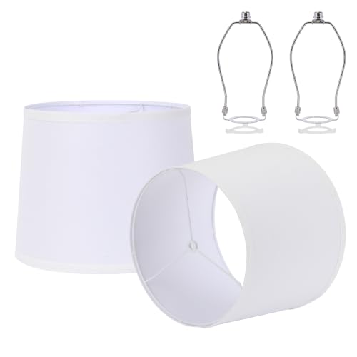 Empire Lamp Shades Set of 2 (White Linen)